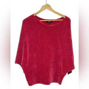 Chic Fuchsia  Poncho Sweater